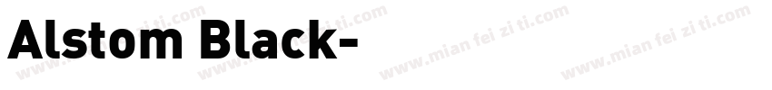 Alstom Black字体转换